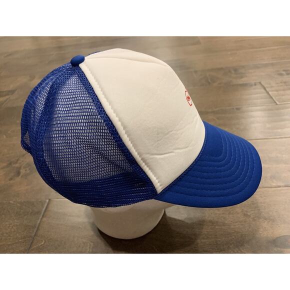 Vtg Nissin REI CO-OP Trail Run Series White Blue Trucker Hat Baseball Cap - Picture 5 of 9